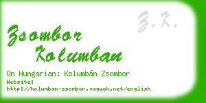 zsombor kolumban business card